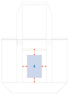 表面のオリジナル名入れ印刷範囲図