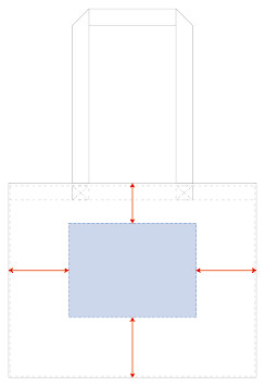 オリジナル名入れ印刷範囲図