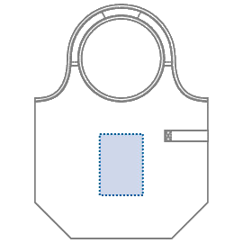 クーラーマルシェエコバッグの名入れ印刷可能範囲図