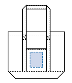 コットンナチュラルショルダートートの印刷範囲図