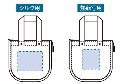 シャンブリックスクエア保冷トートバッグ（S）エコバッグの印刷可能範囲図