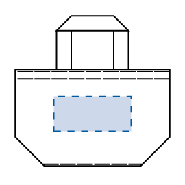 デイリーレジャートート（M）エコバッグの印刷可能範囲図