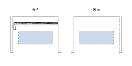 フラットレジャーポーチ（S）エコバッグの印刷可能範囲図