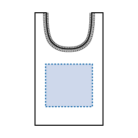 コットンリネンマルシェバッグ（Ｍ）エコバッグの印刷可能範囲図