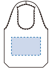 厚手コットンショルダーハンドルトートバッグ（M）の印刷範囲