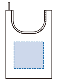 ファインライトポリマルシェエコバッグ（M）シルク印刷可能範囲