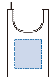 ファインライトポリマルシェエコバッグ（L）シルク印刷可能範囲