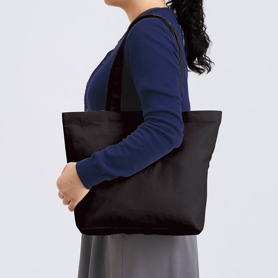 厚手コットンベーシックトートバッグ（M）ワイド