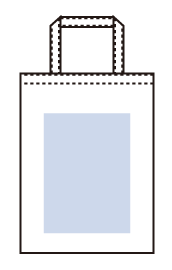 ライトキャンバスフラットトートバッグ（S）ナチュラル シルク印刷可能範囲