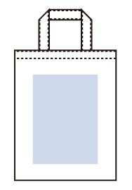 ライトキャンバスフラットトートバッグ(M)ナチュラル シルク印刷可能範囲