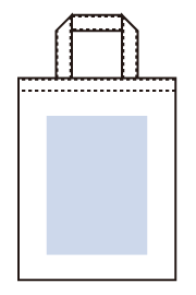 ライトキャンバスフラットトートバッグ（M）2色 シルク印刷可能範囲
