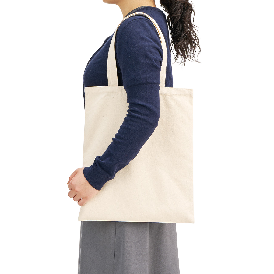 ライトキャンバスフラットトートバッグ(L)ナチュラル