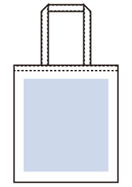 ライトキャンバスフラットトートバッグ（LL）ナチュラル シルク印刷可能範囲