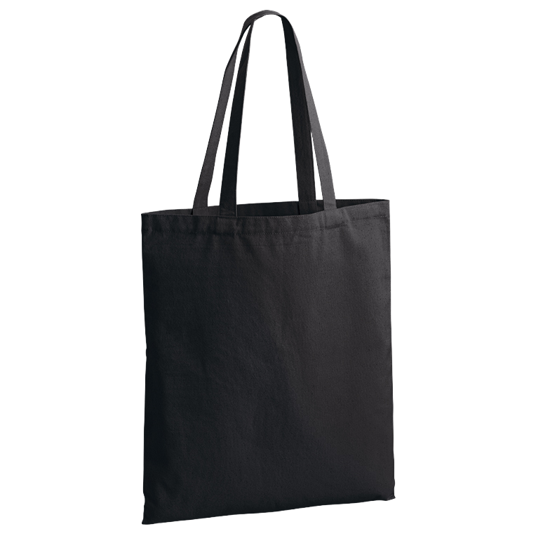 ライトキャンバスフラットトートバッグ（LL）2色 009 ブラック