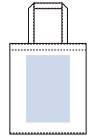 ライトキャンバス横マチトートバッグ2色 シルク印刷可能範囲