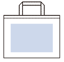 ライトキャンバスレッスントートバッグ ナチュラル インクジェット印刷可能範囲