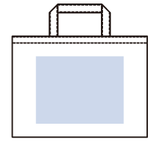 ライトキャンバスレッスントートバッグ ナチュラル シルク印刷可能範囲