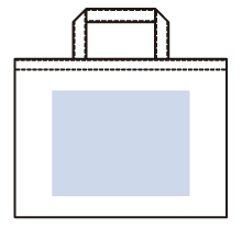 ライトキャンバスレッスントートバッグ2色 シルク印刷可能範囲