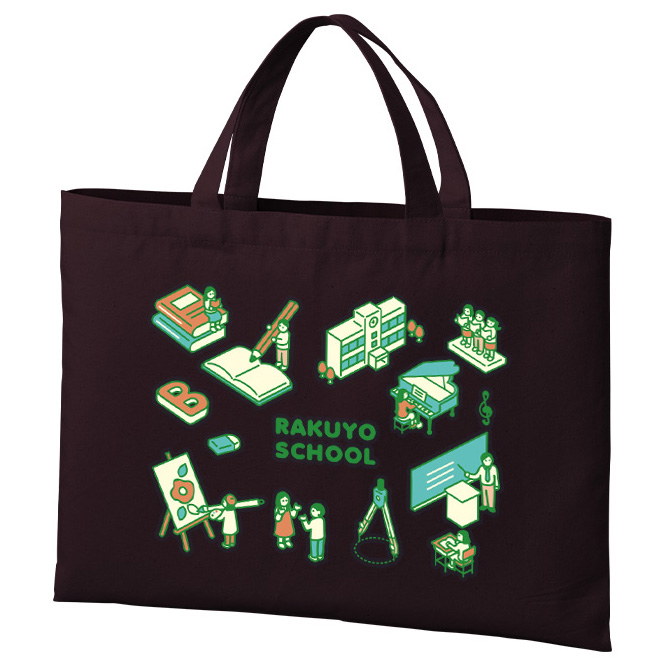 ライトキャンバスレッスントートバッグ2色 フルカラーで写真表現ができる熱転写印刷