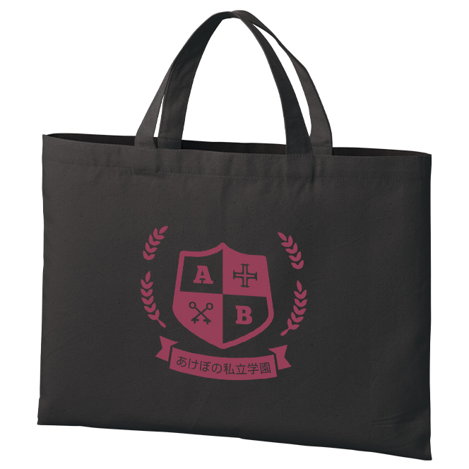 ライトキャンバスレッスントートバッグ2色 大量作成でお安いシルクプリント