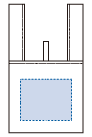 セルフレジで使いやすいスクエアデリバッグ 3色　シルク印刷可能範囲