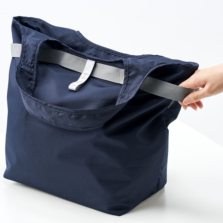 セルフレジで使いやすいコンパクトクーラーマルシェバッグ 3色 セルフレジのバーにかけられるテープ