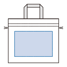 リップストップ巾着エコバッグ 5色 シルク印刷可能範囲