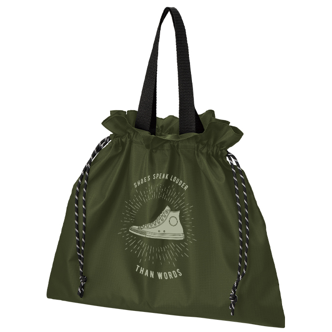 リップストップ巾着エコバッグ 5色 大量作成でお安いシルクプリント