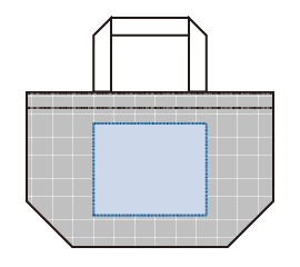 ハードメッシュトートバッグ（S）3色　熱転写印刷可能範囲