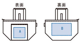 クーラーバッグ 2色 シルク印刷可能範囲