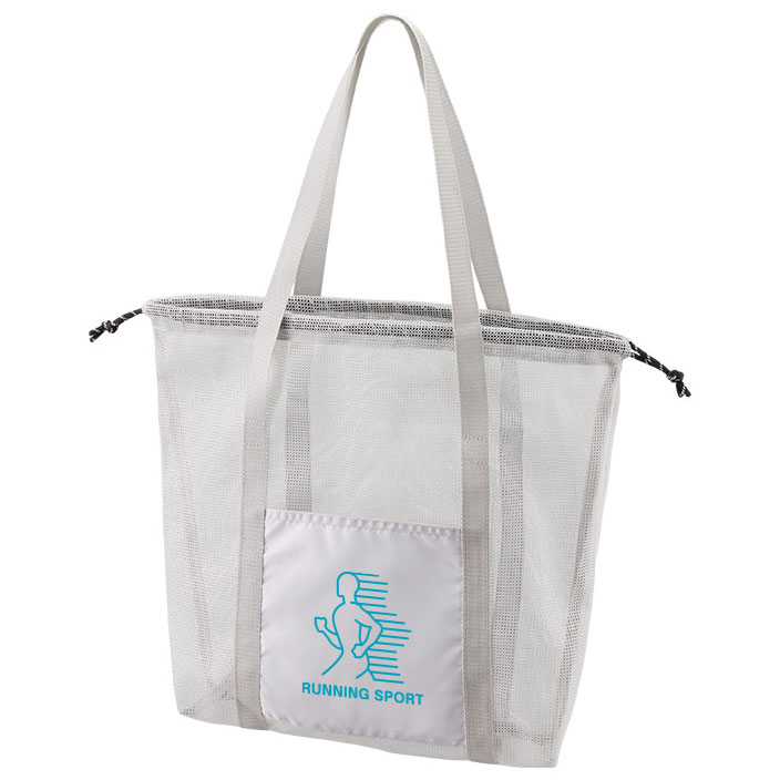 メッシュライントートバッグ(LL) 4色 大量作成でお安いシルクプリント