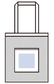 メッシュフラットトートバッグ 4色 シルク印刷可能範囲