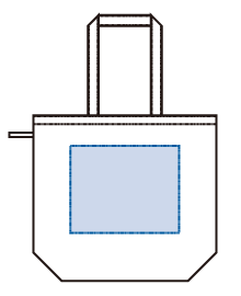 ファインライトポリバッグ(L)エコバッグ 5色 シルク印刷可能範囲