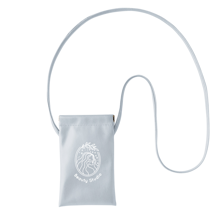 バネ口レザースタイルサコッシュバッグ 4色 大量作成でお安いシルクプリント