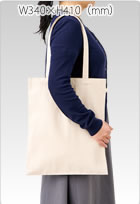 キャンバスフラットトートループ付 ナチュラル