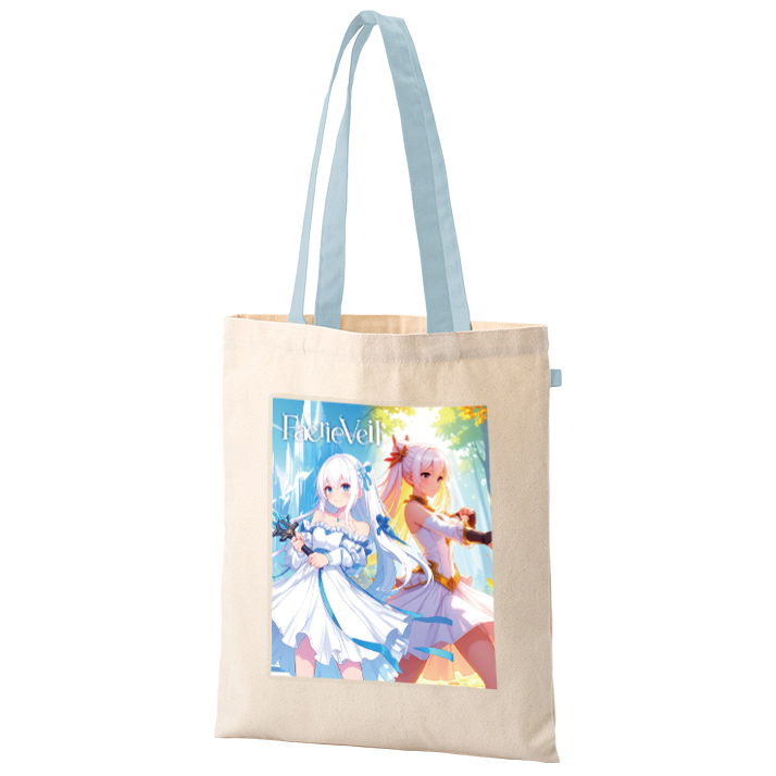 キャンバスフラット トート ループ付 9色　フルカラーで写真表現ができる熱転写印刷