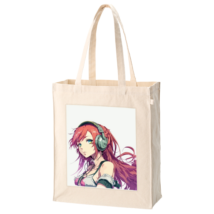 キャンバスボックストートループ付 ナチュラル フルカラーで写真表現ができる熱転写印刷