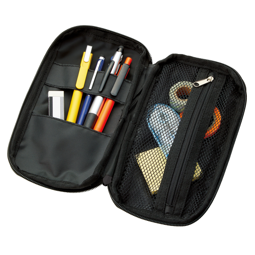 文具まとめて持ち運びポーチバッグ 3色 文具ステーショナリーのケースとして