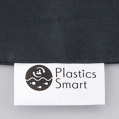 再生PETマチ広エコバッグに付属の「プラスチック・スマート」のロゴマーク