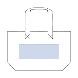 厚手キャンバスビッグファスナートート印刷範囲