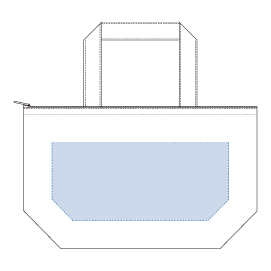 キャンバス保冷トート(S)印刷範囲