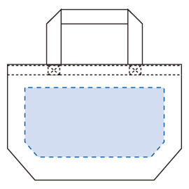 キャンバストート（Ｓ）印刷範囲