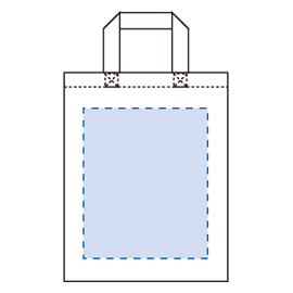 キャンバスカレッジトート(M)印刷範囲