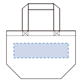 オーガニックコットンバッグ(M)印刷範囲