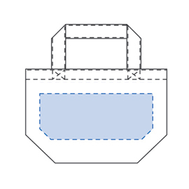 コットンツイルトート(L)印刷範囲