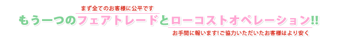 もう一つのフェアトレードとローコストオペレーション